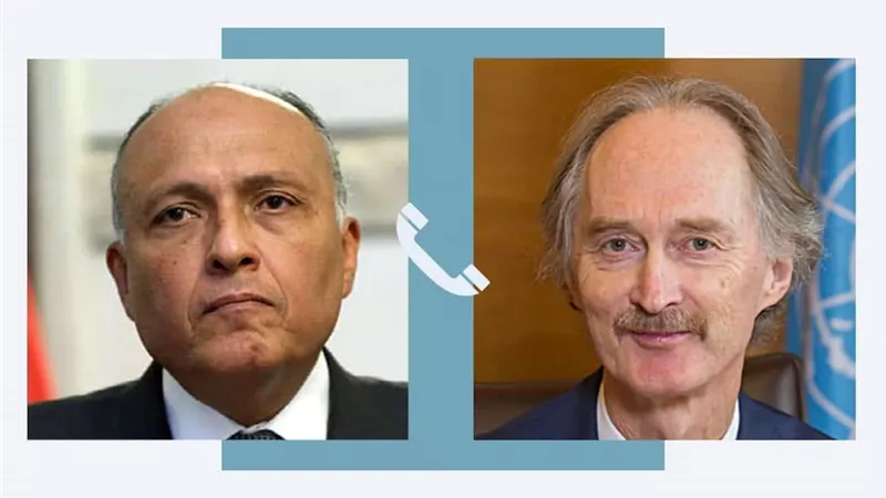 شكري يجري اتصالاً هاتفياً بمبعوث الأمم المتحدة الخاص إلى سوريا