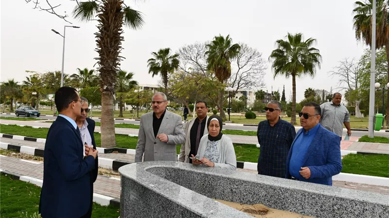 رئيس جامعة القناة يتفقد الإنشاءات الجديدة