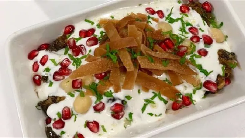 طريقة عمل فتة ورق عنب بدون لف