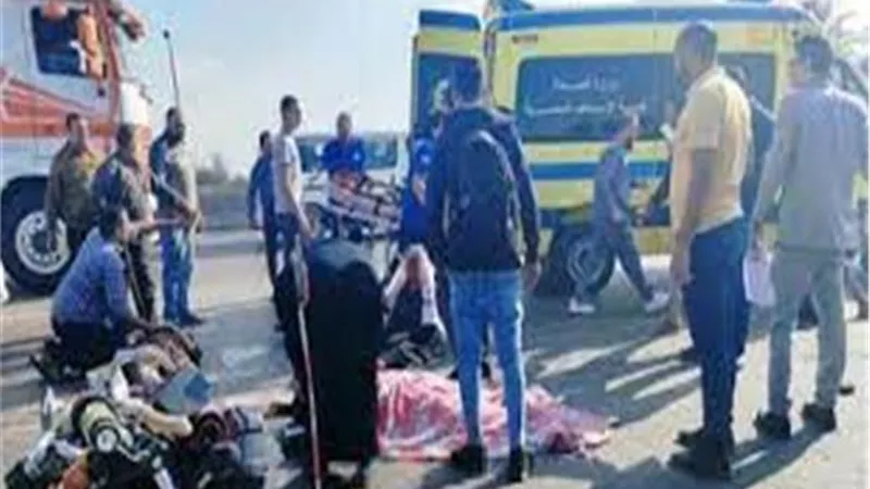 مصرع شاب وفتاة إثر تصادم سيارة ملاكي بهما فى الشرقية