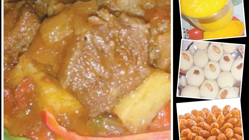 الإفطار: كباب حله بالبطاطس والحلو: صوابع زينب ..والغريبه