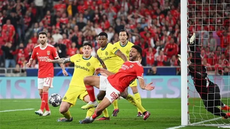 أهداف مباراة إنتر ميلان وبنفيكا في ذهاب ربع نهائي دوري الأبطال