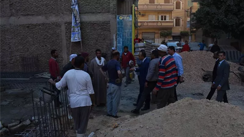 نائب محافظ المنيا يوجه بتنفيذ إزالة لحالة تعدى بالبناء المخالف