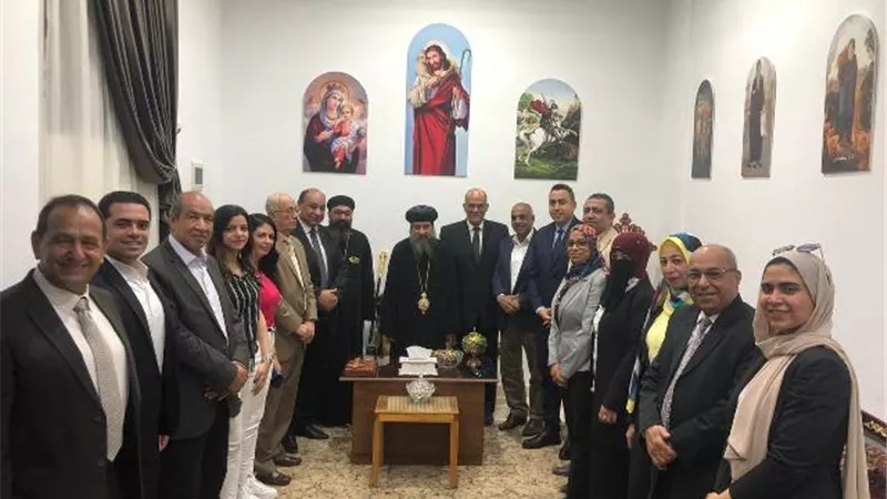 حماة الوطن بالسويس يهنئ اسقف السويس والأقباط بعيد القيامة المجيد