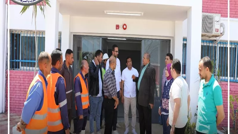 رئيس مياه المنيا يتابع محطات المياه والصرف الصحي ببني مزار