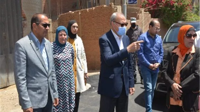 محافظ القليوبية يتابع أعمال رصف وتطوير طريق الحادثة _ أبو الغيط