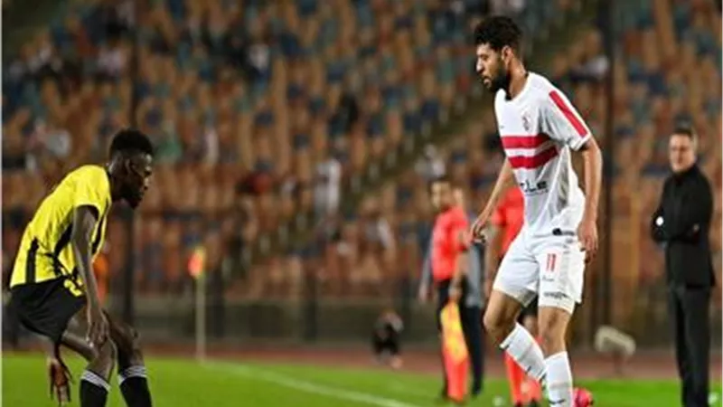 مصطفى شلبي يحصد جائزة أفضل لاعب فى مباراة الزمالك والمقاولون