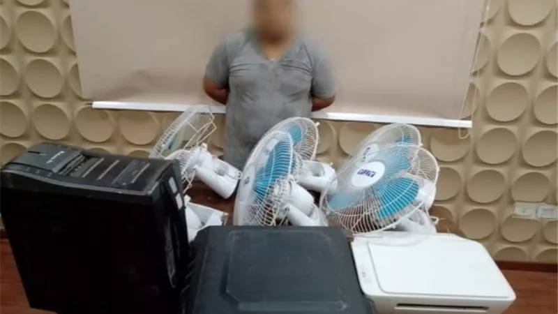 القبض على لص سرق أجهزة مدرسة ببدر وباعها للخردة