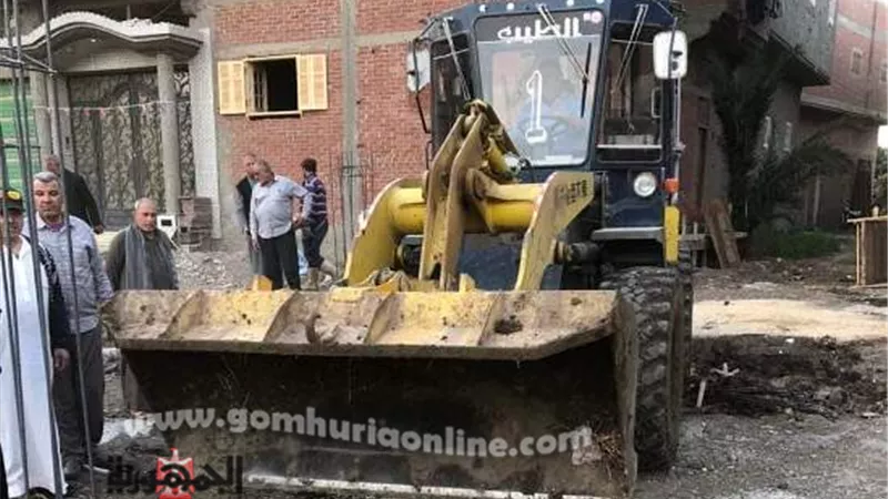 إزالة حالتي تعدي على الأراضي الزراعية بدمياط