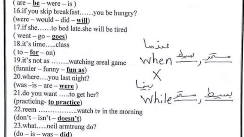 لضمان التفوق.. مراجعة ليلة الامتحان في الانجليزي لسادسة ابتدائي