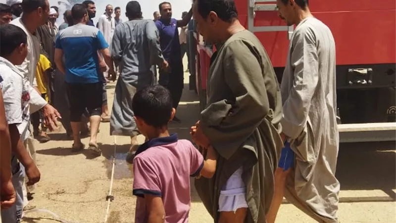 حريق يلتهم ٣ افدنة من القمح بقرية الشيخ راجح أسيوط