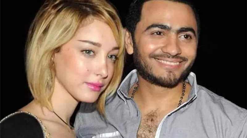 حكاية حب تامر حسنى وبسمة بوسيل التى بدأت بـ 