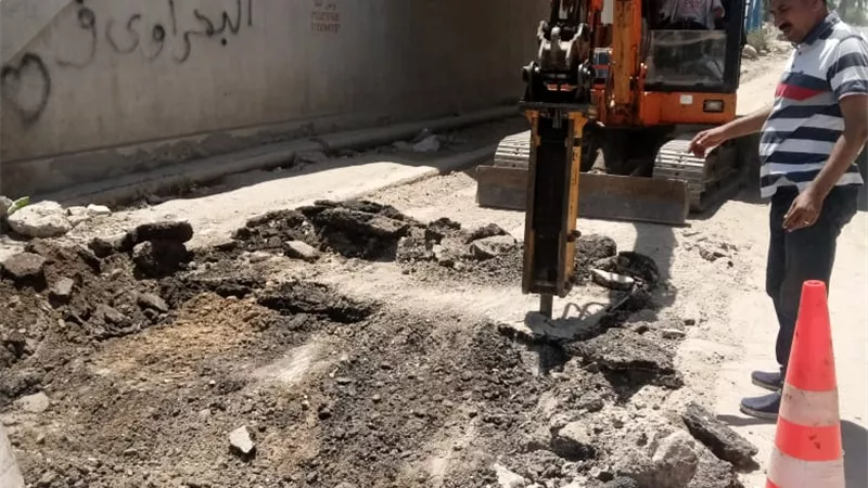 إصلاح أسفل نفق السكة الحديد بالمستقبل في الإسماعيلية