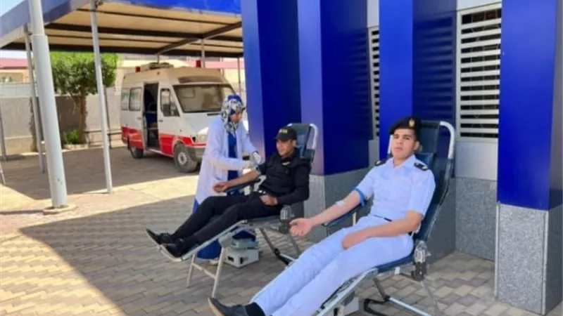 حملة للتبرع بالدم بمديرية أمن الوادي الجديد