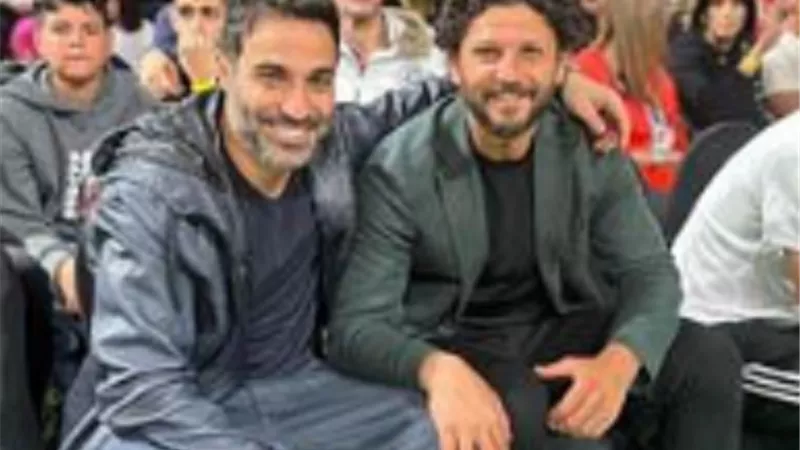 احمد فهمى يخطف الانظار برفقة حسام غالى