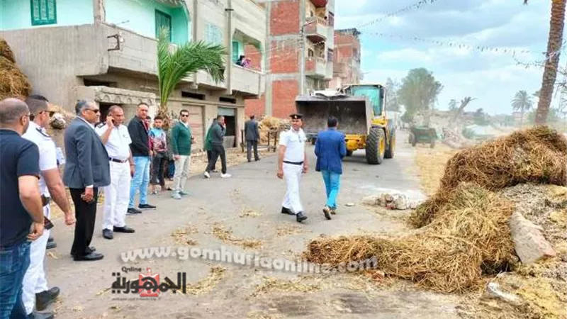 إزالة ٢٥ حالة تعدى على أملاك الدولة بدمياط
