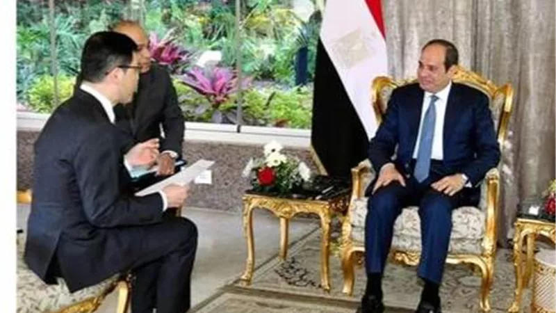 السيسي يجري حوارا صحفيا مع رئيس التحرير الدولي لصحيفة أساهي