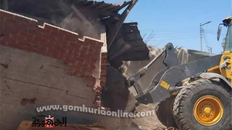 إزالة ١٣حالة تعدى على أملاك الدولة بدمياط