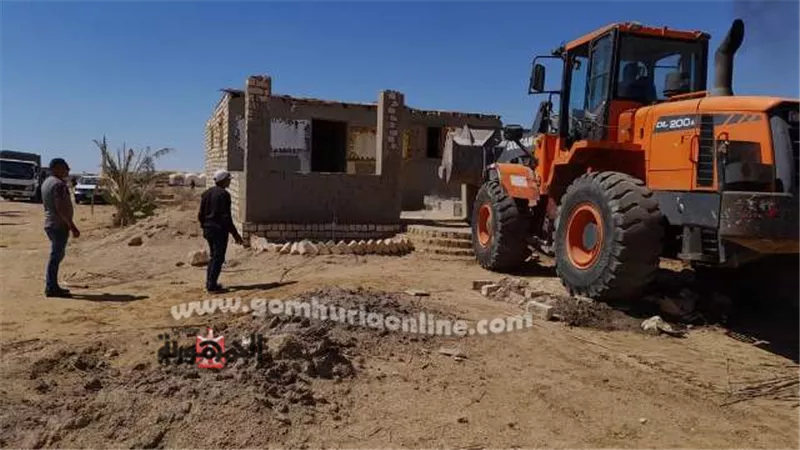 ازالة التعديات علي 3990 م بأملاك الدولة بقري شباب الخريجين