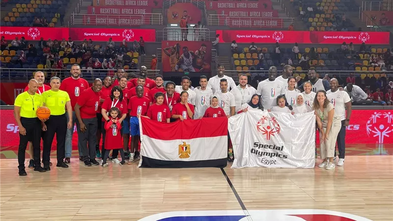 مشاركة لاعبى الاولمبياد الخاص في مباراة مع نجوم NBA بمصر