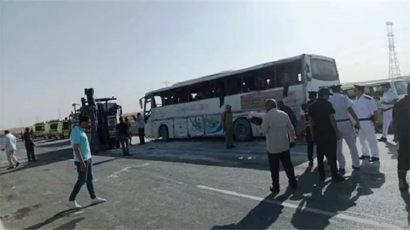 مصابو حادث السودانيين الطريق الصحراوى بنى سويف