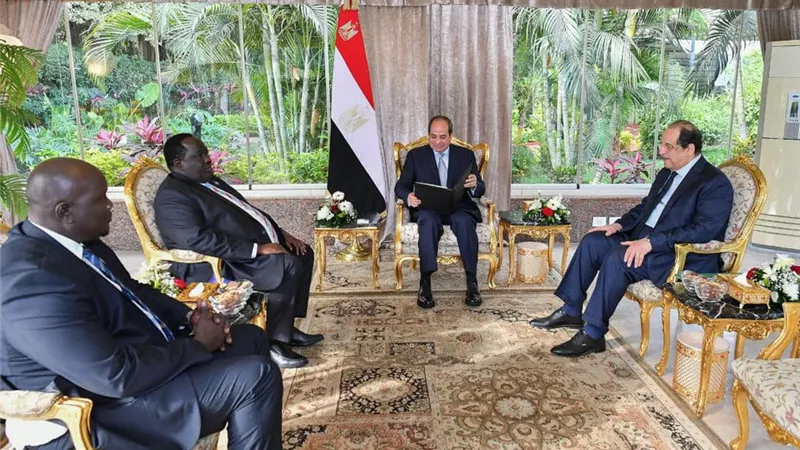 الموقع الرئاسي ينشر فيديو استقبال الرئيس السيسي لمستشار رئيس جمهورية جنوب السودان