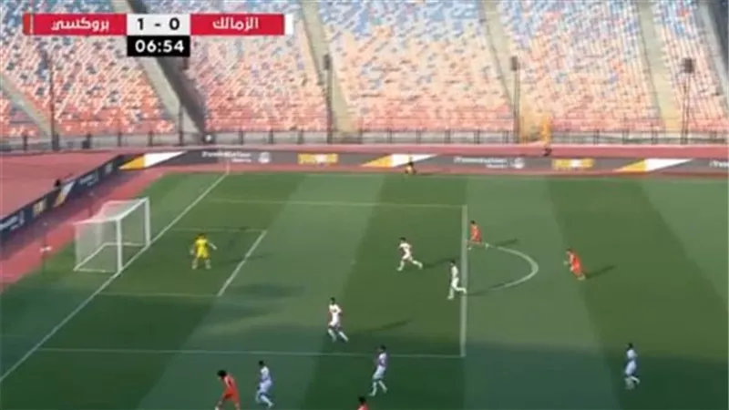 بعد 7 دقائق .. كابوريا يسجل هدف بروكسي الأول فى شباك الزمالك