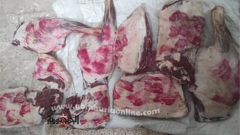 ضبط طن لحوم مذبوحة خارج المجازر ودهون غير صالحة للاستهلاك الآدمى