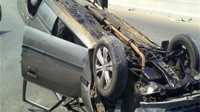 مصرع وإصابة 2 فى انقلاب سيارة ملاكى بصحراوى البحيرة