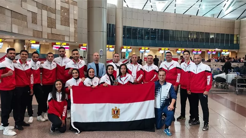 بعثة الكونغ فو تطير للمشاركة في البطولة العربية للكبار للوشو