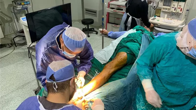عملية رباط صليبى بالركبه بمستشفى الفشن
