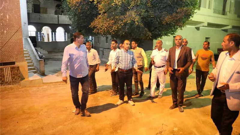 نائب محافظ المنيا يتفقد منطقة دير جبل الطير بسمالوط