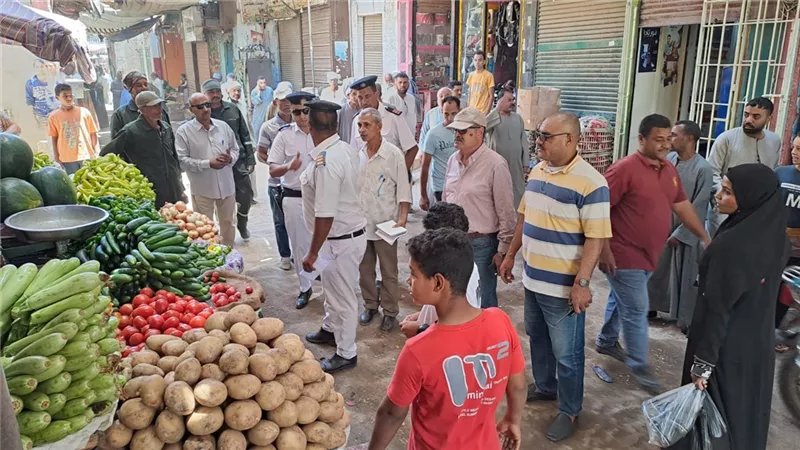 تحرير ٥٦ محضر ومخالفة فى حملة مرافق موسعة بأرمنت جنوب غرب الأقصر
