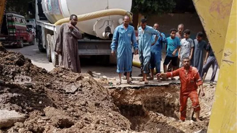 الانتهاء من اصلاح خط رئيسي يغذي البراهمة بمركز قفط
