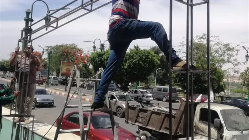 حملات ازالة ورفع مخلفات ونظافة بأحياء وقري مركز ومدينة المنيا