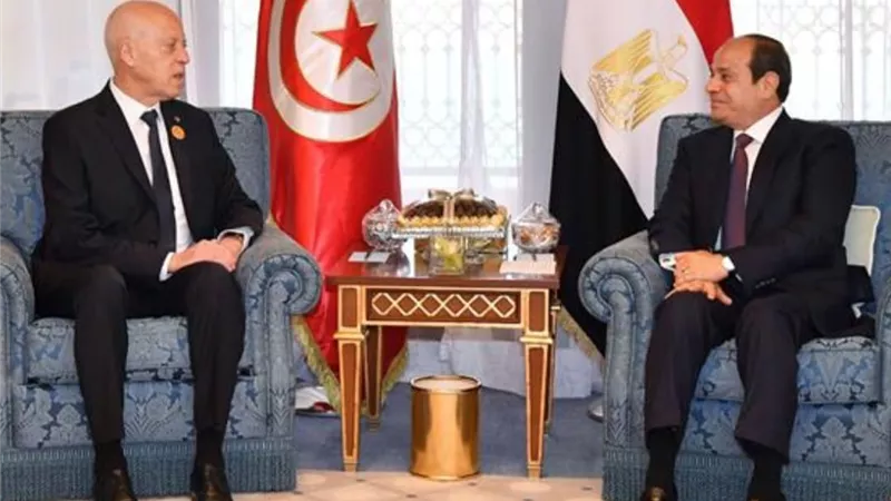 السيسي ونظيره التونسي يؤكدا أهمية دفع جهود استعادة الأمن والاستقرار لصالح الشعوب العربية