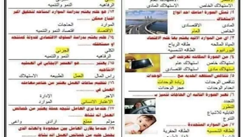 مراجعة ليله الامتحان في الإقتصاد للثانوية العامة..اوعى تفوتك