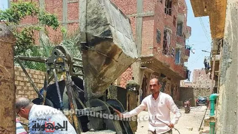 إيقاف وفك حالتين شدة خشبية بأحياء مدينة سمالوط
