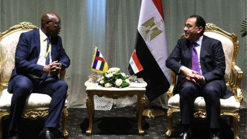 رئيس الوزراء يلتقى رئيس وزراء إفريقيا الوسطى