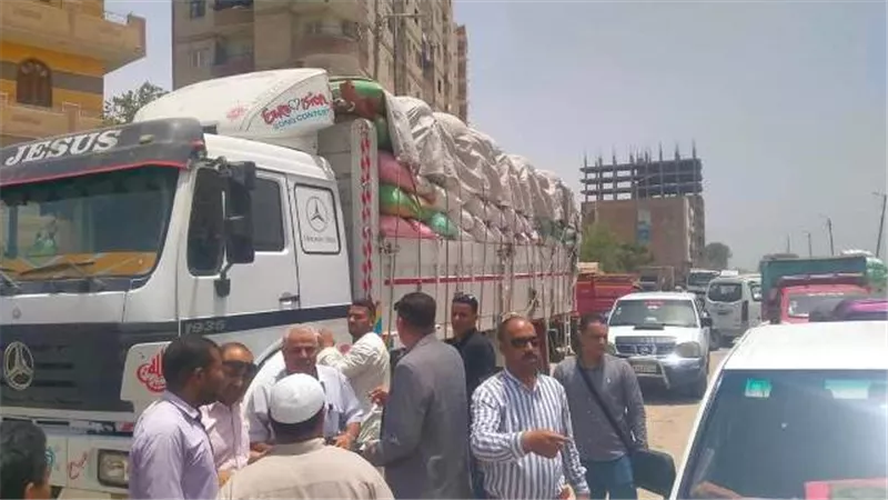 ضبط 79 طن من محصول القمح بهدف الاحتكار بمركز سمالوط