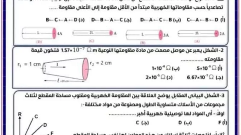 أهم 40 سؤال في الفيزياء للثانوية العامة 2023