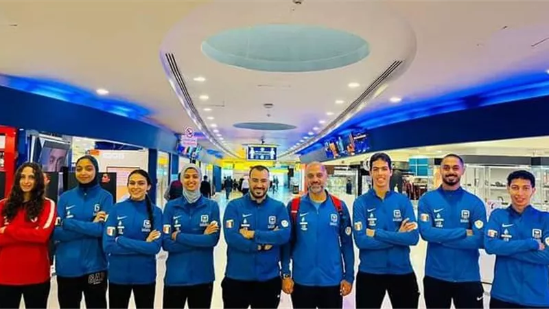 منتخب مصر للتايكوندو يطير الي أذربيجان للمشاركة فى بطولة العالم