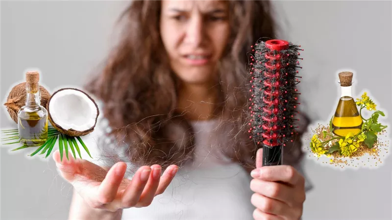 قناع زيت جوز الهند والخردل لتساقط الشعر