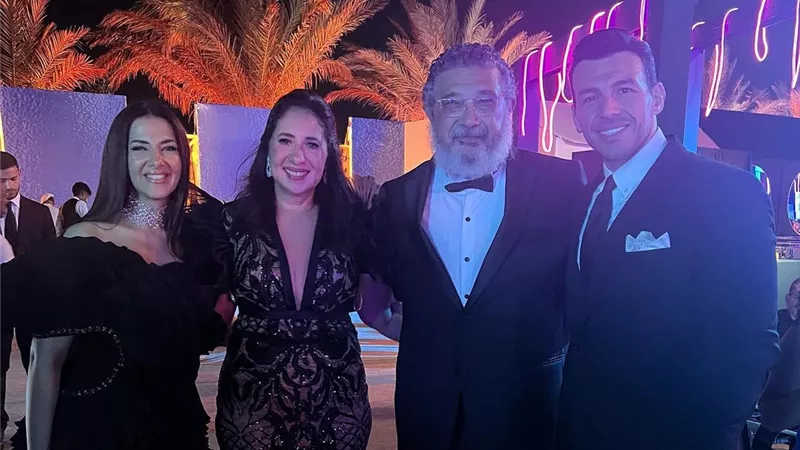 رسالة تهنئة من دنيا سمير غانم لماجد الكدواني على زفاف نجله