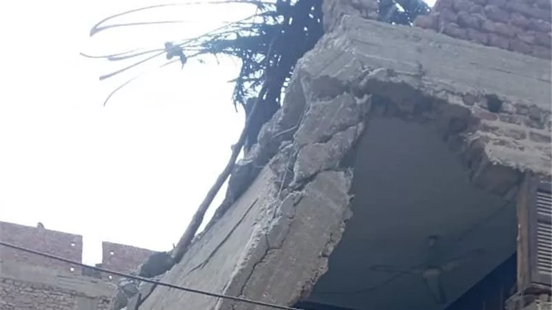 مصرع فتاة وإصابة 8 في انهيار منزل بعزبة نزلة المغربي فى أسيوط