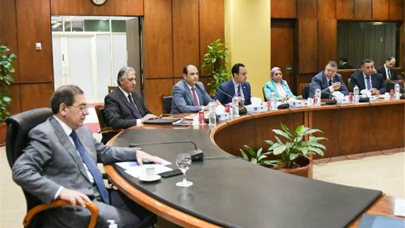 وزير البترول يبحث مع وفد