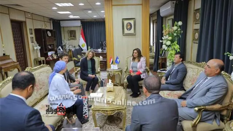 محافظ دمياط تستقبل وفد الأمم المتحدة للمستوطنات البشرية