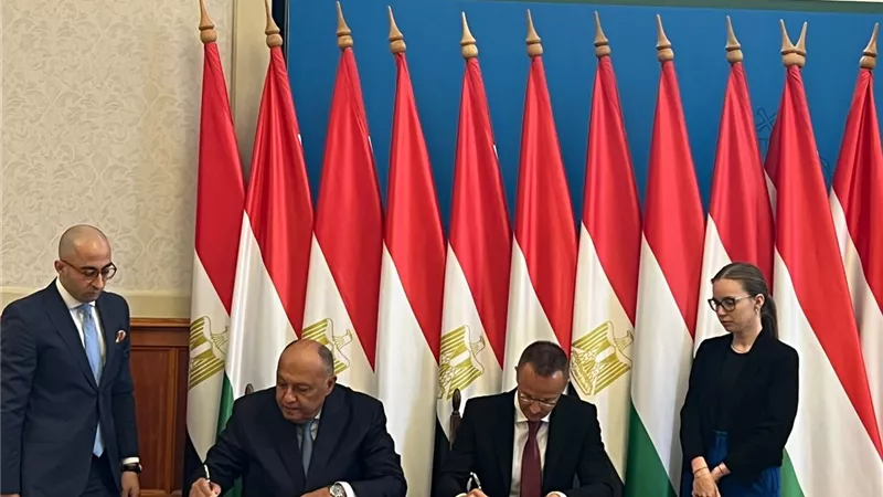 وزير الخارجية يجري مباحثات مع وزير خارجية المجر ببودابست