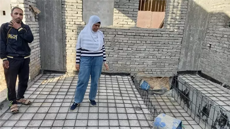 متابعة إنشاء محطة مياه 