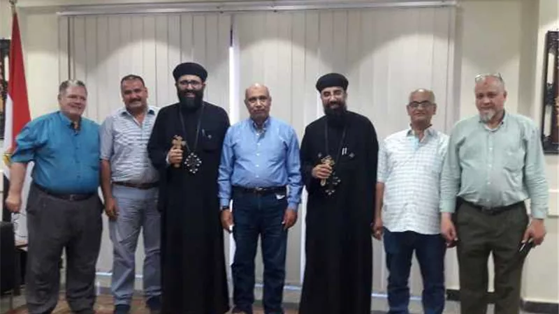 وفد الكنيسة يقدم التهنئة لجهاز مدينة بدر بعيد الفطر.. بالصور